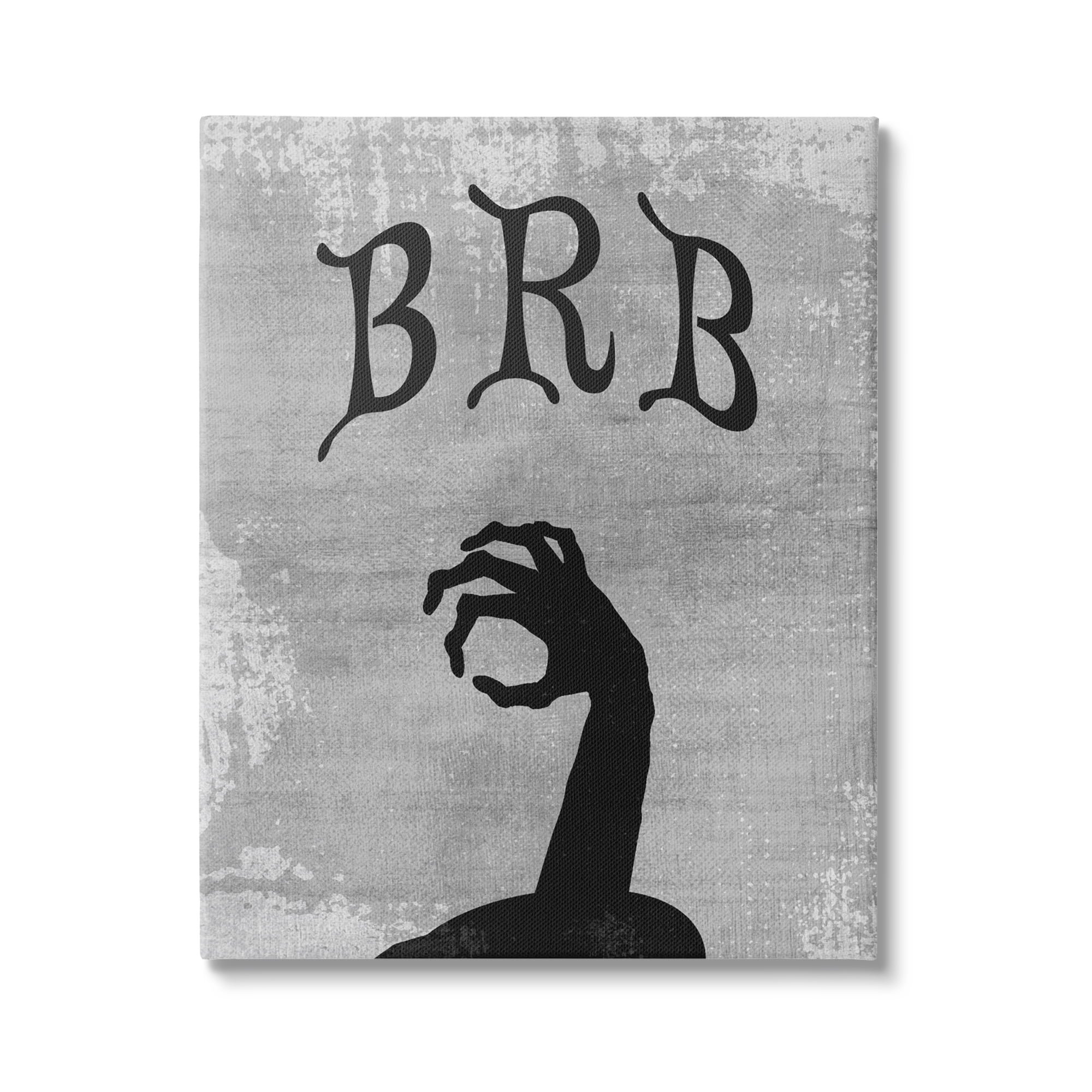 Stupell Industries BRB Zombie Graveyard Holiday Painting Gallery Wrapped Canvas Art Print Wall Art, 24 x 30