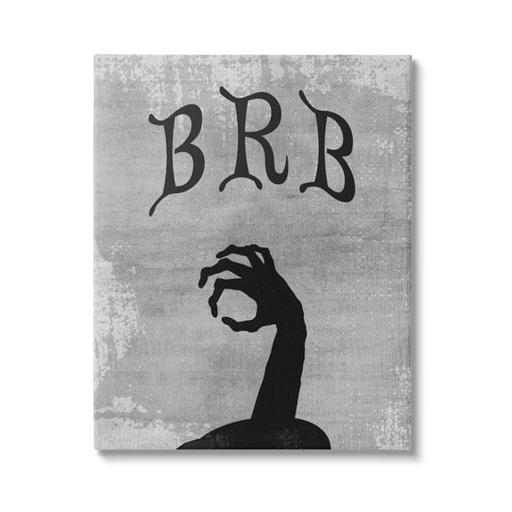 Stupell Industries BRB Zombie Graveyard Holiday Painting Gallery Wrapped Canvas Art Print Wall Art, 36 x 48