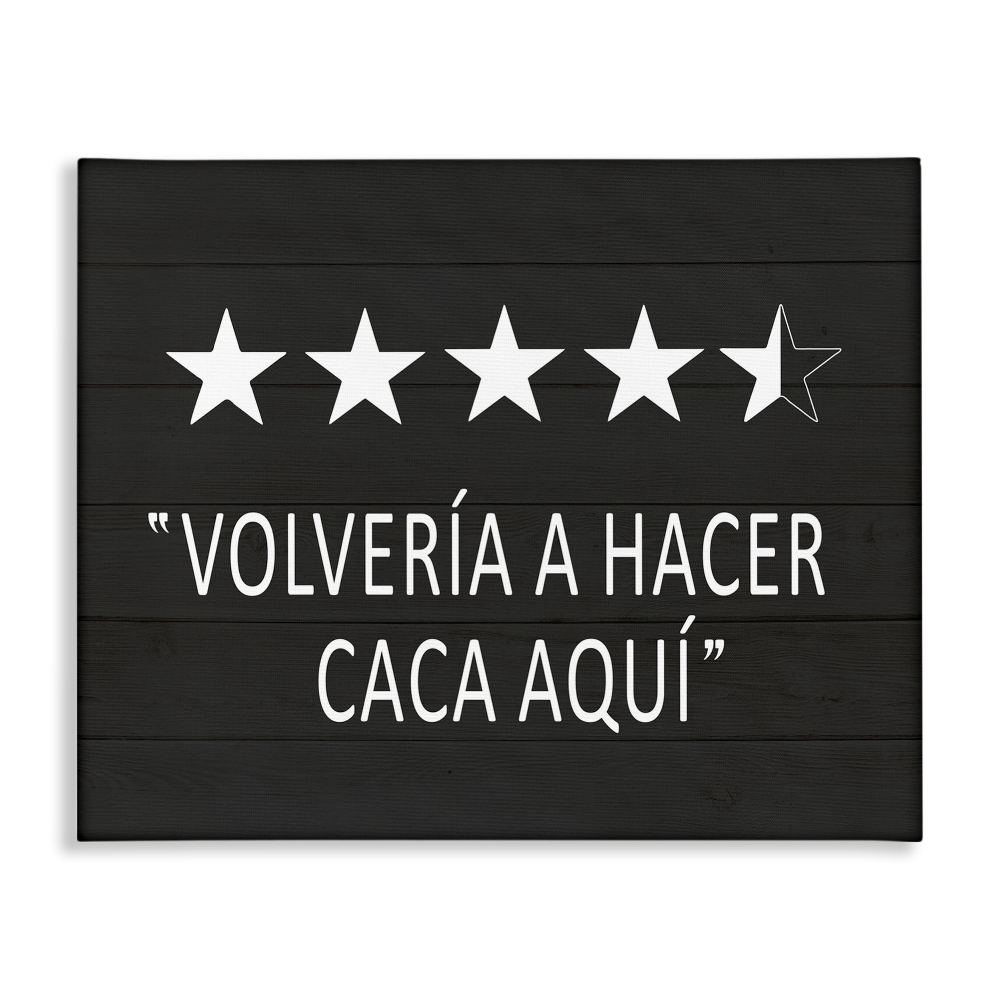 Stupell Industries Baño Cinco Estrellas Bath & Laundry Painting Wrapped Canvas Art Print Wall Art, 40 x 30
