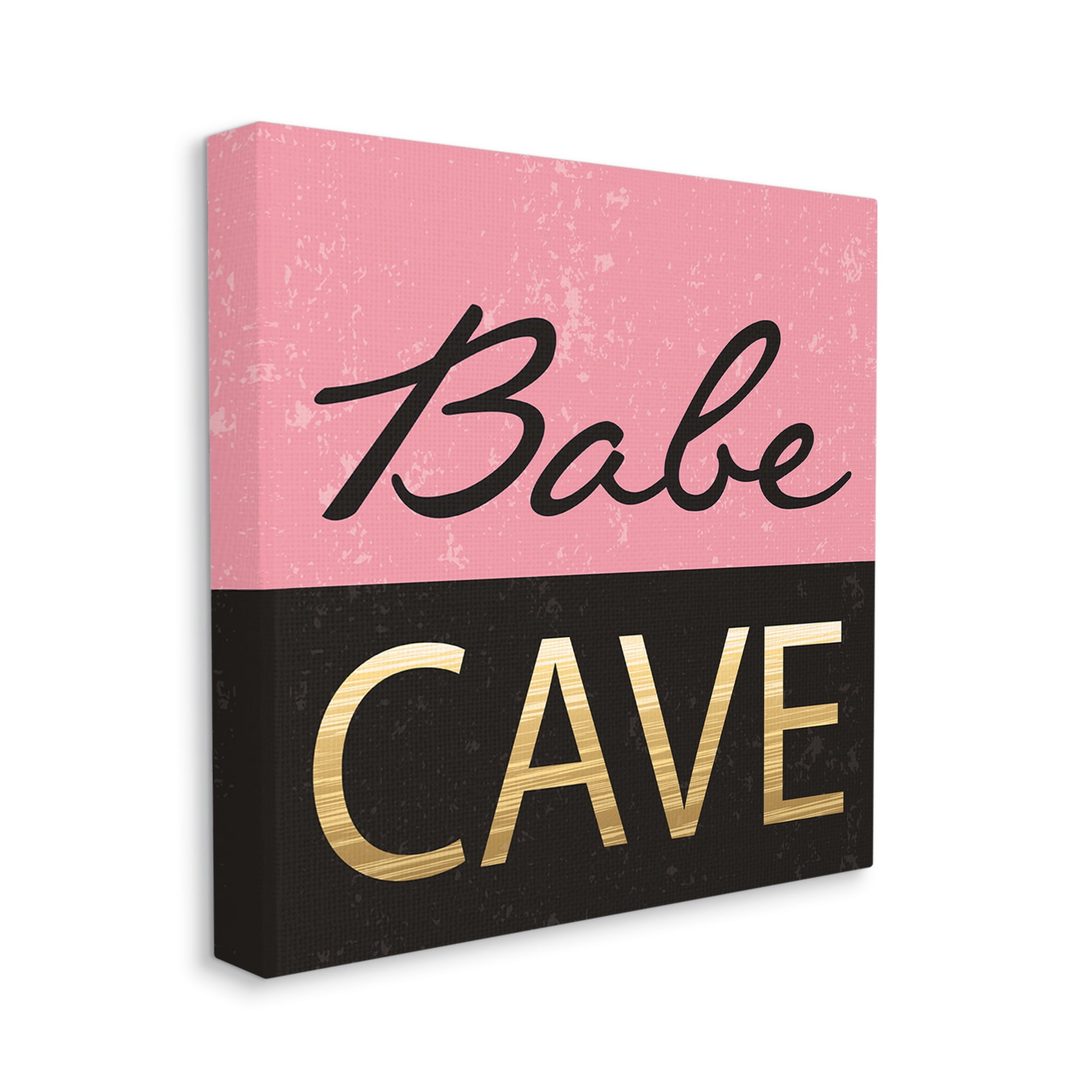 Stupell Industries Babe Cave Pink and Gold, 36 x 36,Design by ND Art