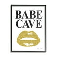 thumbnail image 1 of Stupell Industries Babe Cave Sign Gold Frost Lips Modern Glam Fashion,16 x 20, Design by Sn Ball, 1 of 5