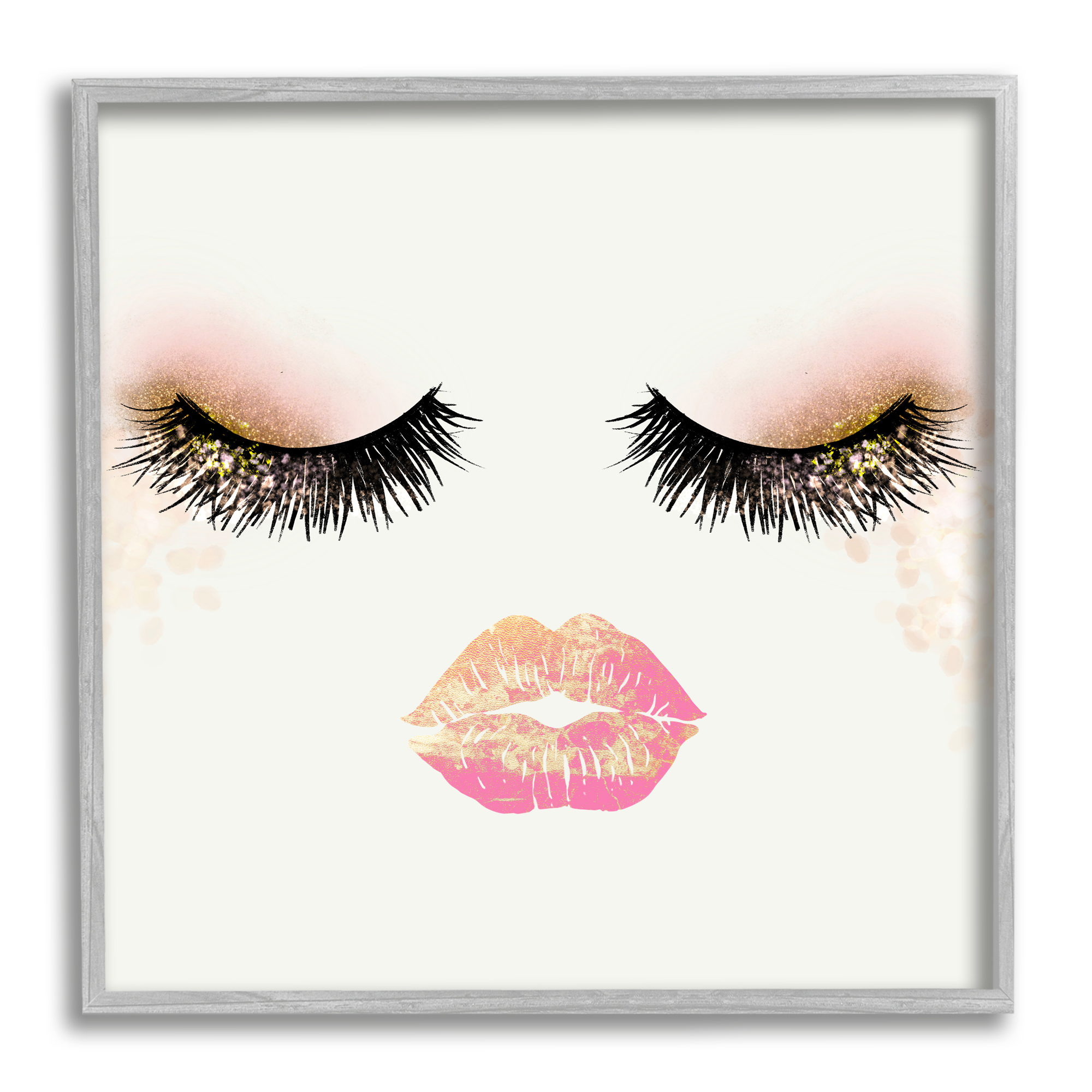 Stupell Industries Babe Face Sparkling Glamorous Fashion Mascara Makeup ,12 x 12, Design by Ziwei Li