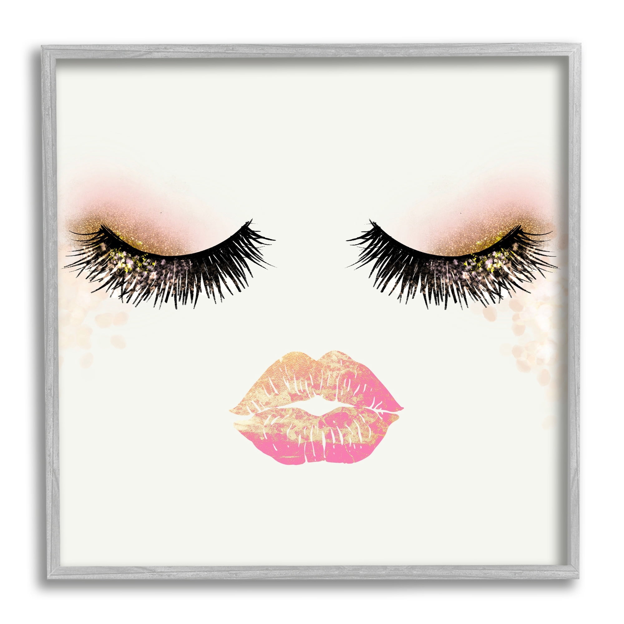 Stupell Industries Babe Face Sparkling Glamorous Fashion Mascara Makeup ,17 x 17, Design by Ziwei Li