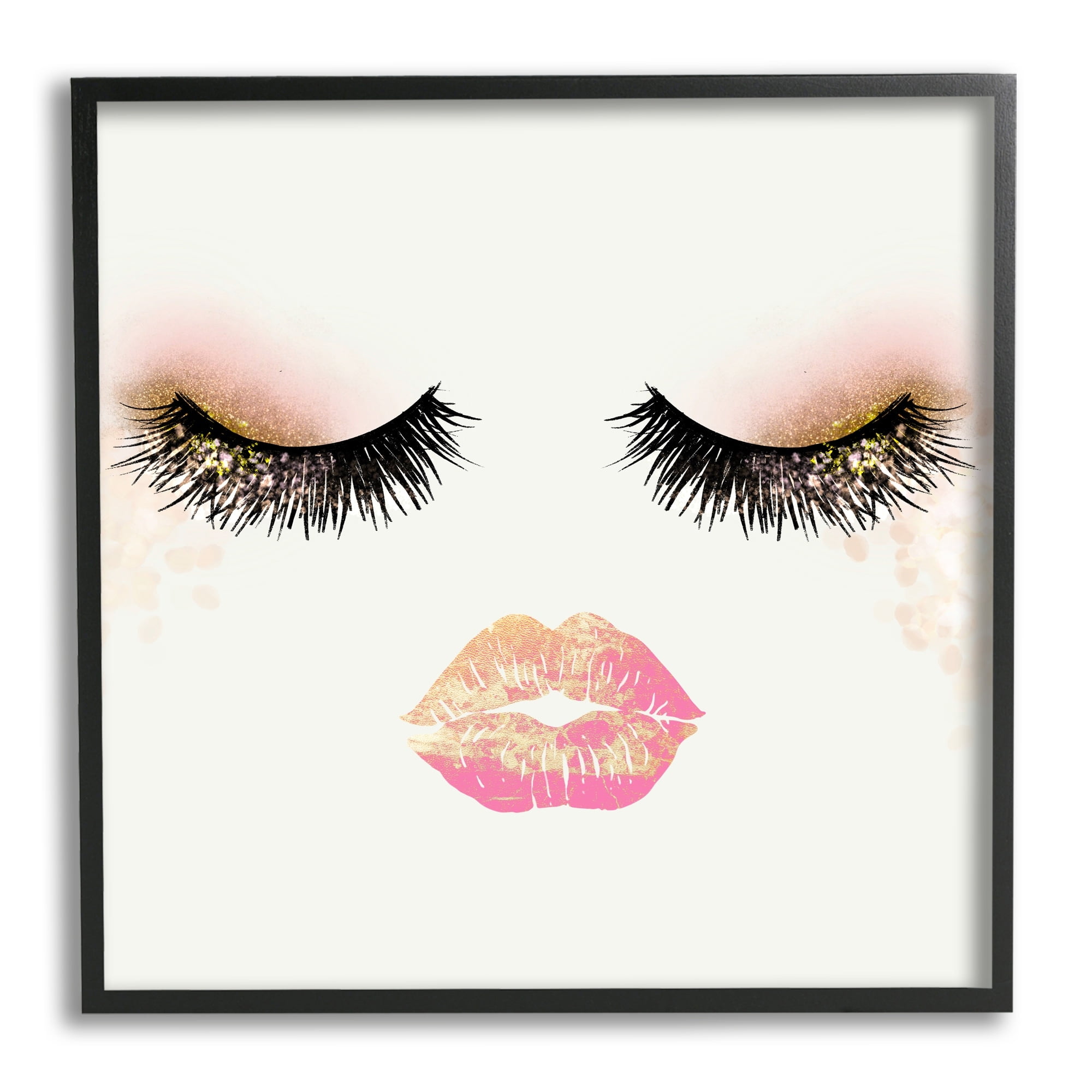 Stupell Industries Babe Face Sparkling Glamorous Fashion Mascara Makeup ,17 x 30, Design by Ziwei Li