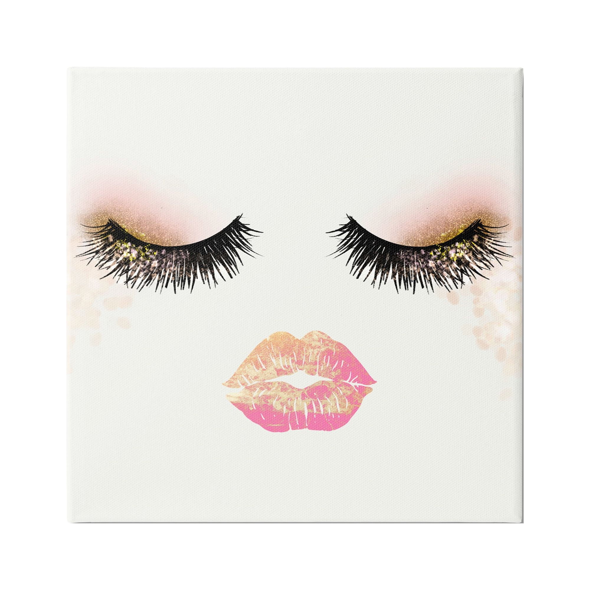 Stupell Industries Babe Face Sparkling Glamorous Fashion Mascara Makeup ,36 x 36, Design by Ziwei Li