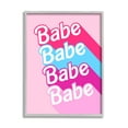 thumbnail image 1 of Stupell Industries Babe Glam Words Inspirational Painting Gray Framed Art Print Wall Art, 11 x 14, 1 of 9