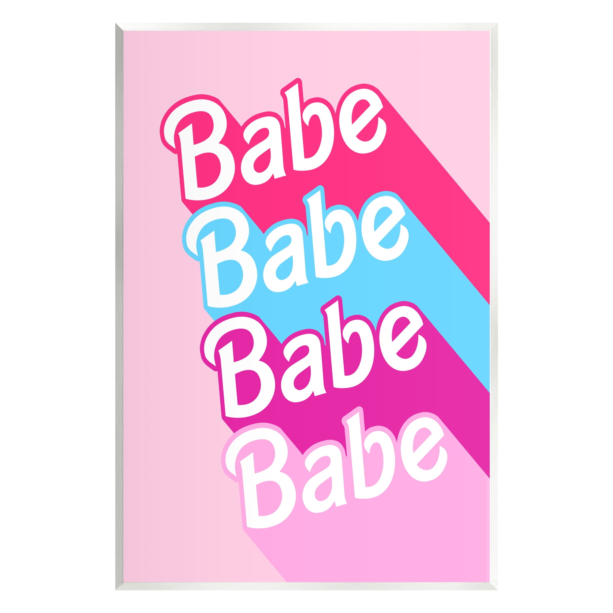 Stupell Industries Babe Glam Words Inspirational Painting Unframed Art Print Wall Art, 10 x 15