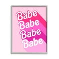 thumbnail image 1 of Stupell Industries Babe Pink Phrase Inspirational Painting Gray Framed Art Print Wall Art, 16 x 20, 1 of 9