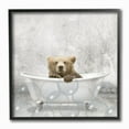 thumbnail image 1 of Stupell Industries Baby Bear Bath Time Cute Animal Design Graphic Art Black Framed Art Print Wall Art, 12x12, by Kim Allen, 1 of 8