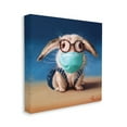 thumbnail image 1 of Stupell Industries Baby Bunny With Glasses Modern Blue Face Mask Canvas Wall Art, 36 x 36, Design by Lucia Heffernan, 1 of 3