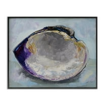 Stupell Industries Baby Clam Shell Animals & Insects Painting Black Framed Art Print Wall Art, 14 x 11