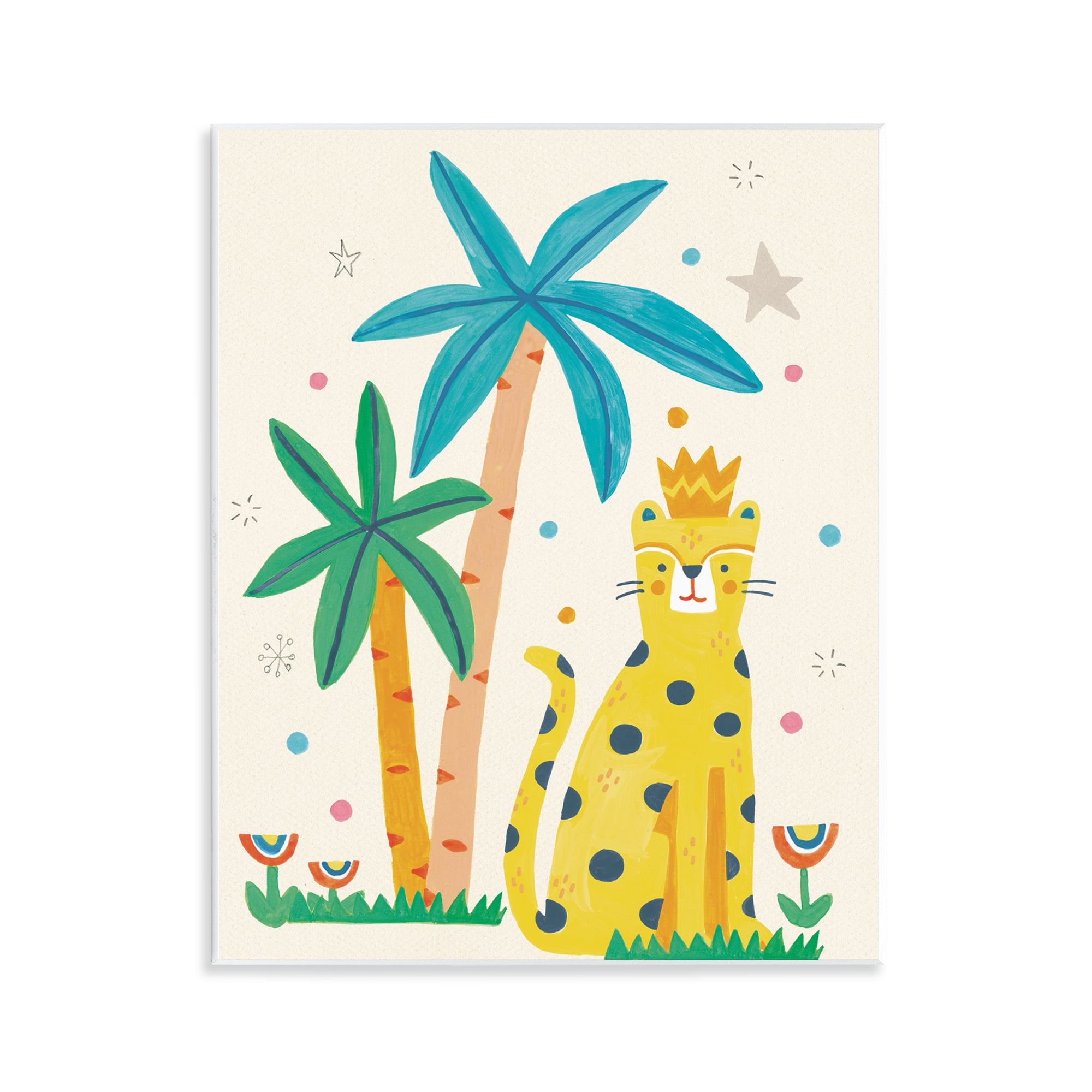 Stupell Industries Baby Cougar in Jungle Animals Painting Unframed Art Print Wall Art, 11 x 14