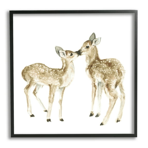 Stupell Industries Baby Deer Fawn Watercolor Painting Kids' Nursery Animal, 24 x 24,Design by Fox Hollow Studios