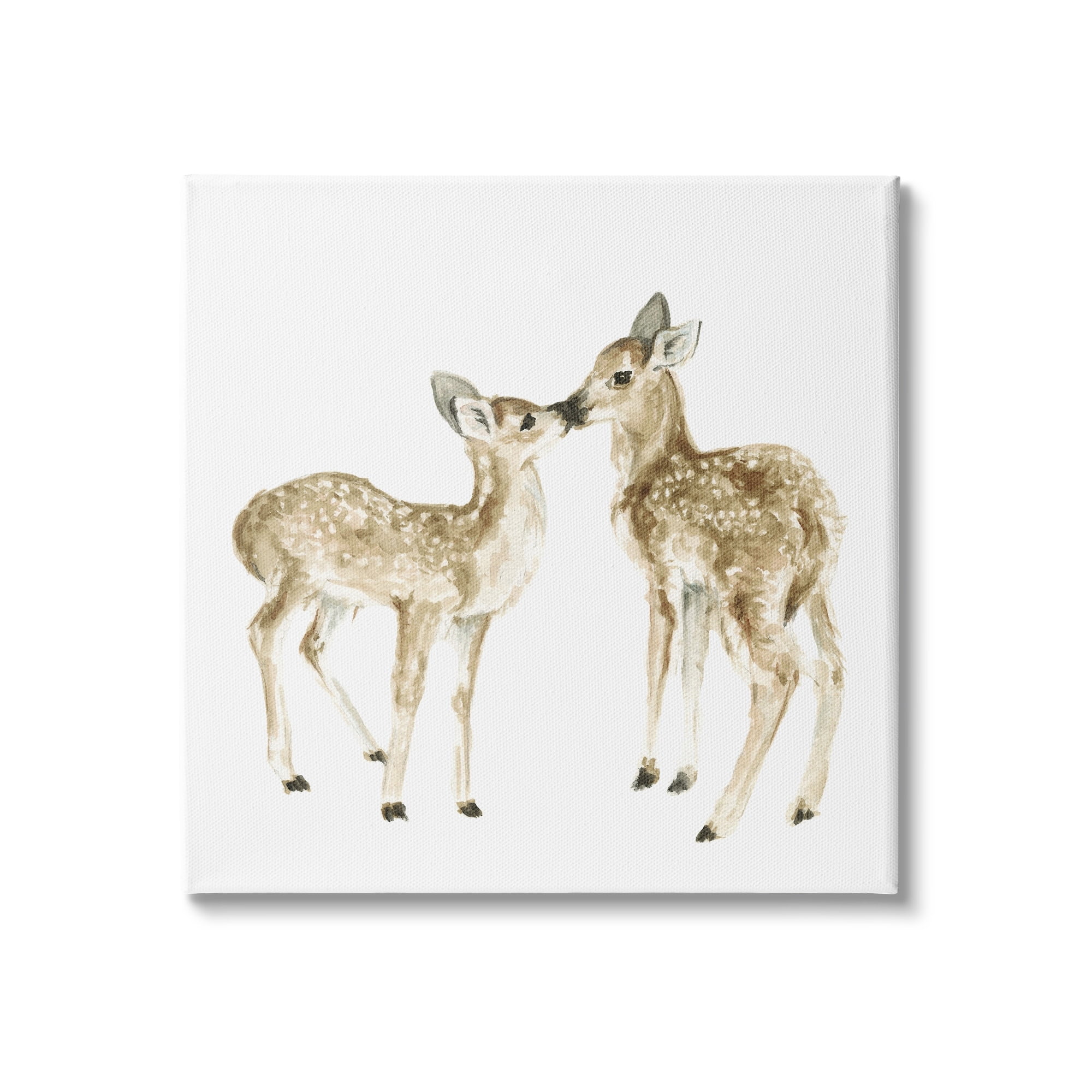 Stupell Industries Baby Deer Fawn Watercolor Painting Kids' Nursery Animal, 30 x 30,Design by Fox Hollow Studios
