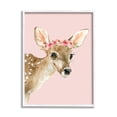 thumbnail image 1 of Stupell Industries Baby Deer Flower Crown Animals & Insects Painting White Framed Art Print Wall Art, 11 x 14, 1 of 9