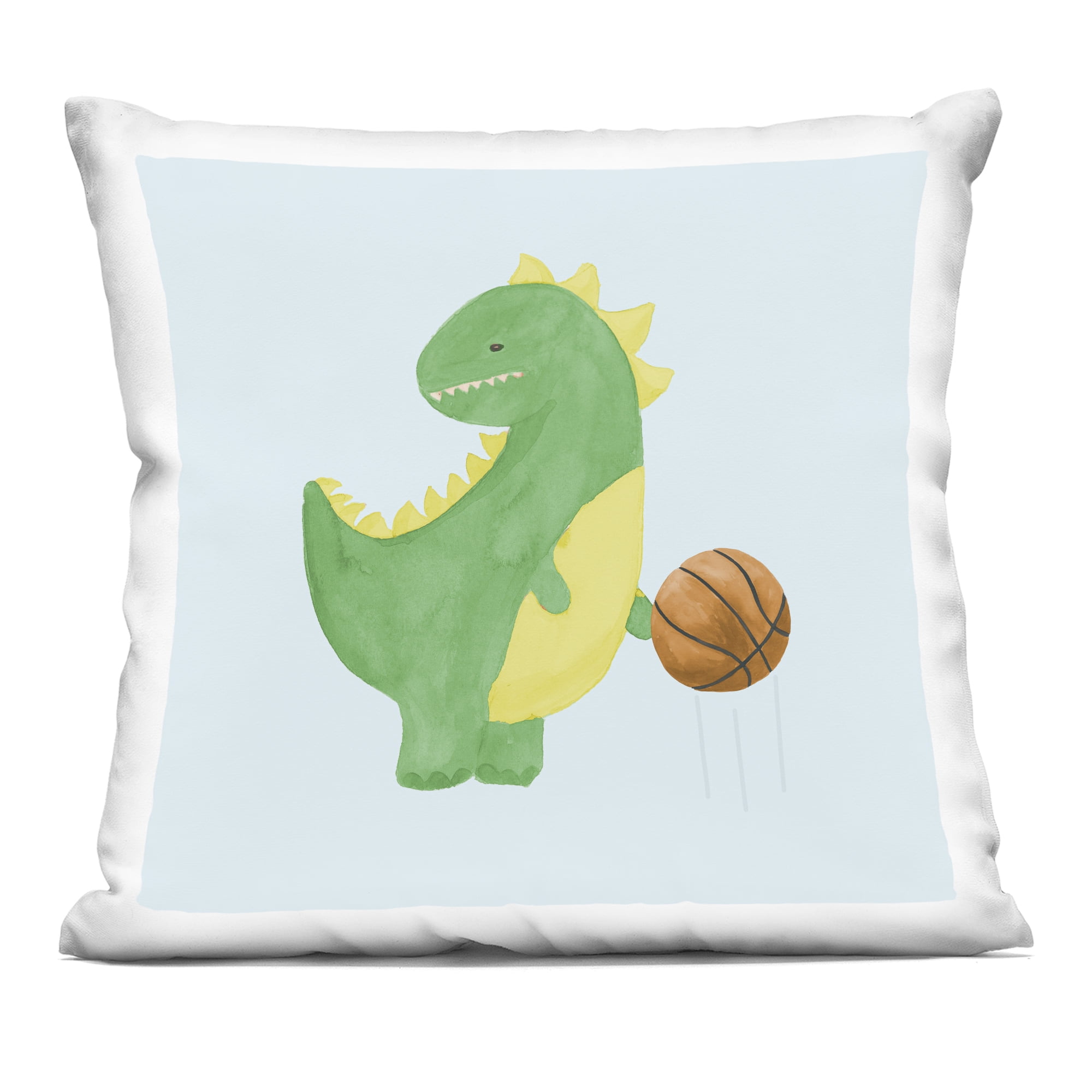 Stupell Industries Baby Dino & Basketball Decorative Printed Throw Pillow, design by Lucille Price