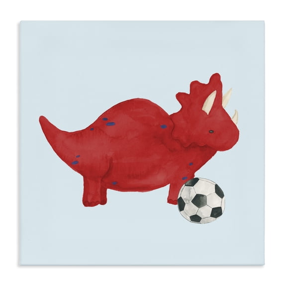 Stupell Industries Contemporary Baby Dino with Ball Canvas Art, 24 x 24, by Lucille Price