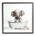 thumbnail image 1 of Stupell Industries Baby Elephant Bath Animals & Insects Painting Black Framed Art Print Wall Art, 24 x 24, 1 of 9