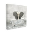 thumbnail image 1 of Stupell Industries Baby Elephant Bath Time Cute Animal Design Canvas Wall Art by Kim Allen, 1 of 6