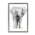 thumbnail image 1 of Stupell Industries Baby Elephant Simple Gray Framed Floater Canvas Wall Art design by Elena Markelova, 31 x 21, 1 of 9