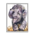 thumbnail image 1 of Stupell Industries Baby Elephant Yawning Adorable Safari Animal Portrait Grey Framed, 11 x 14, Design by George Dyachenko, 1 of 1