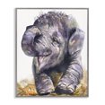 thumbnail image 1 of Stupell Industries Rustic Lodge Baby Elephant Yawning Adorable Safari Animal Portrait Gray Framed Giclee Art, 16 x 20, by George Dyachenko, 1 of 7