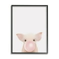 thumbnail image 1 of Stupell Industries Baby Farm Piglet with Pink Bubble Gum Black Framed, 24 x 30, Design by Leah Straatsma, 1 of 5