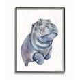 thumbnail image 1 of Stupell Industries Baby Hippo Animal Watercolor Painting Framed Giclee Texturized Art by George Dyachenko, 1 of 8