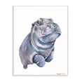 thumbnail image 1 of Stupell Industries Baby Hippo Animal Watercolor Painting Wall Plaque Art by George Dyachenko, 1 of 3