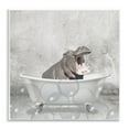 thumbnail image 1 of Stupell Industries Baby Hippo Bath Time Cute Animal Design Wall Plaque by Kim Allen, 1 of 5