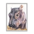 thumbnail image 1 of Stupell Industries Baby Hippo Portrait Adorable Grey Safari Animal Grey Framed, 11 x 14, Design by George Dyachenko, 1 of 1