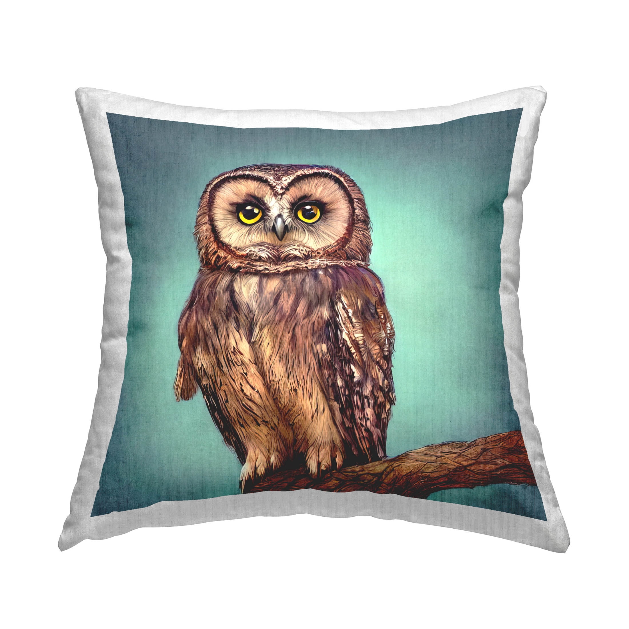 Stupell Industries Baby Owl Gazing Nature Printed Throw Pillow Design by Alpenglow Workshop