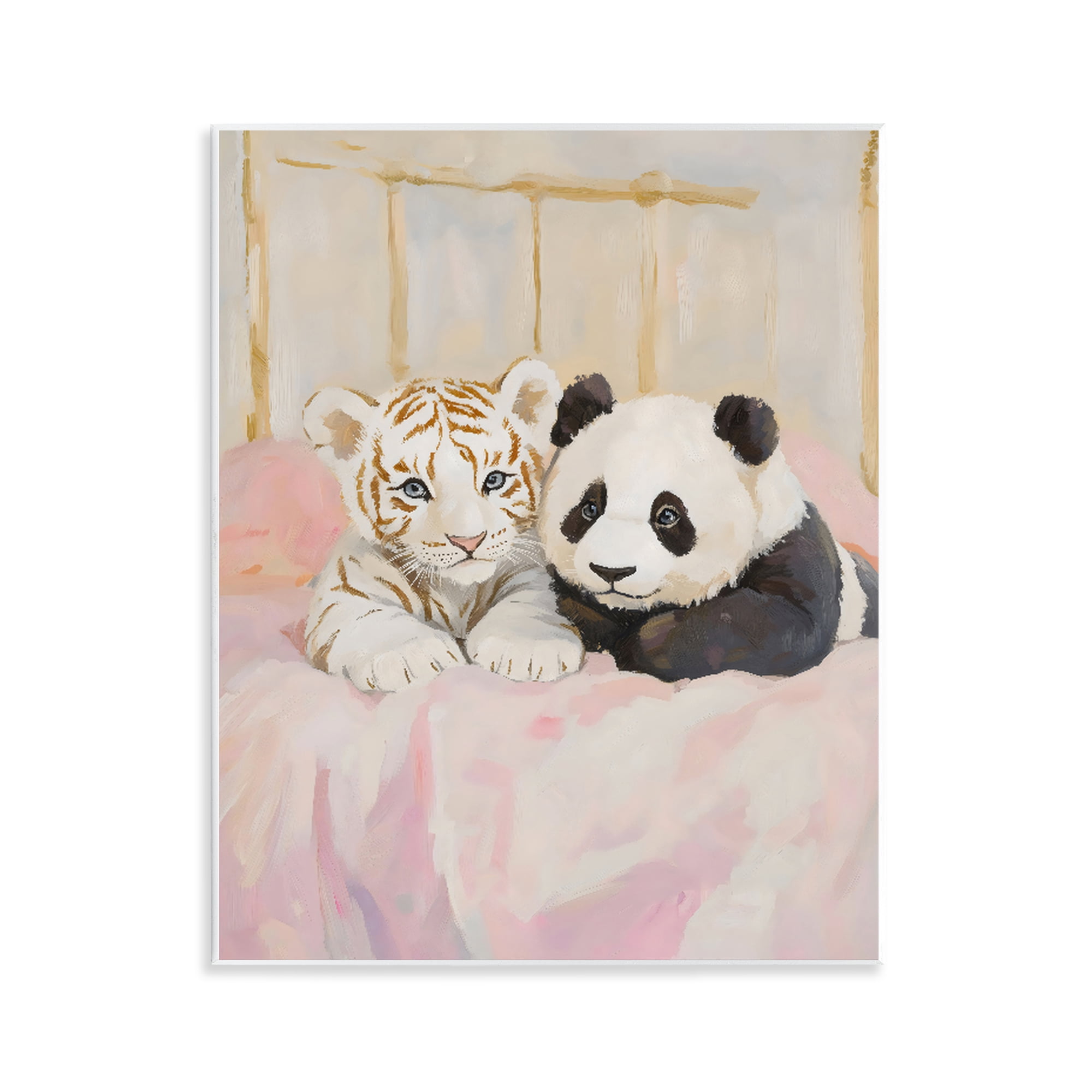 Stupell Industries Baby Panda & Tiger Cuddles Wall Plaque Art, design by The Prints Vibe