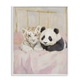 thumbnail image 1 of Stupell Industries Modern Baby Panda & Tiger Cuddles White Framed Giclee Art, 11 x 14, by The Prints Vibe, 1 of 8