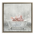 thumbnail image 1 of Stupell Industries Baby Piglets Bath Time Animals & Insects Painting Brown Floater Framed Canvas Art Print Wall Art, 25 x 25, 1 of 9