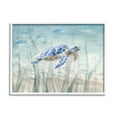thumbnail image 1 of Stupell Industries Baby Sea Turtle Blue Speckled Aquatic Animal Ocean, 30 x 24, Design by Danhui Nai, 1 of 7