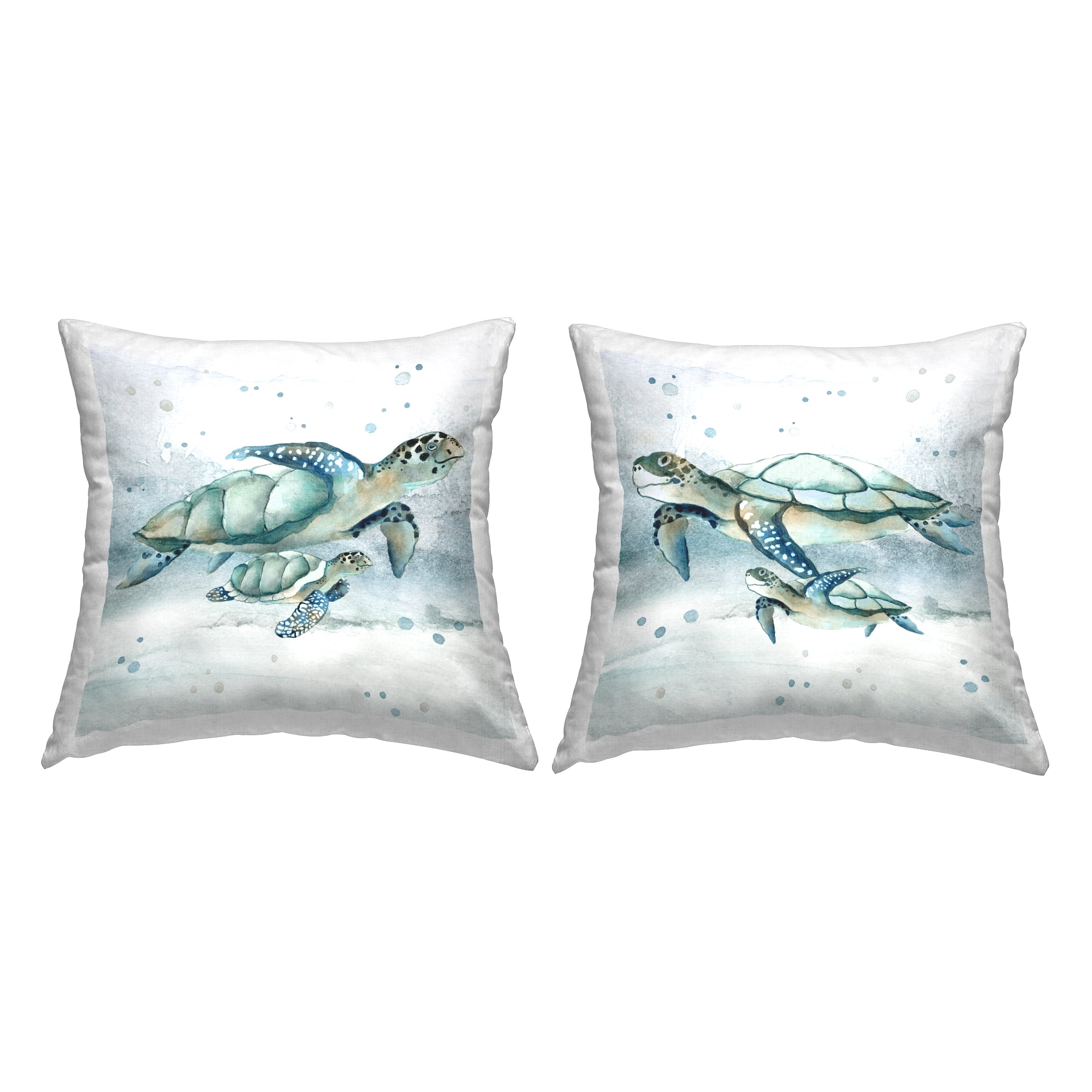 Stupell Industries Baby Turtles Swimming Decorative Printed Throw Pillow, 18 x 18