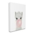 thumbnail image 1 of Stupell Industries Baby Woodland Alpaca with Pink Bubble Gum Canvas Wall Art, 30 x 40, Design by Leah Straatsma, 1 of 5