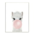 thumbnail image 1 of Stupell Industries Baby Woodland Alpaca with Pink Bubble Gum Wall Plaque, 10 x 15, Design by Leah Straatsma, 1 of 6