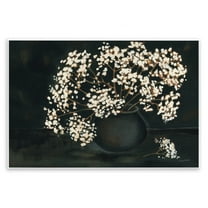 Stupell Industries Baby's Breath on Black Botanical & Floral Painting Unframed Art Print Wall Art, 15 x 10