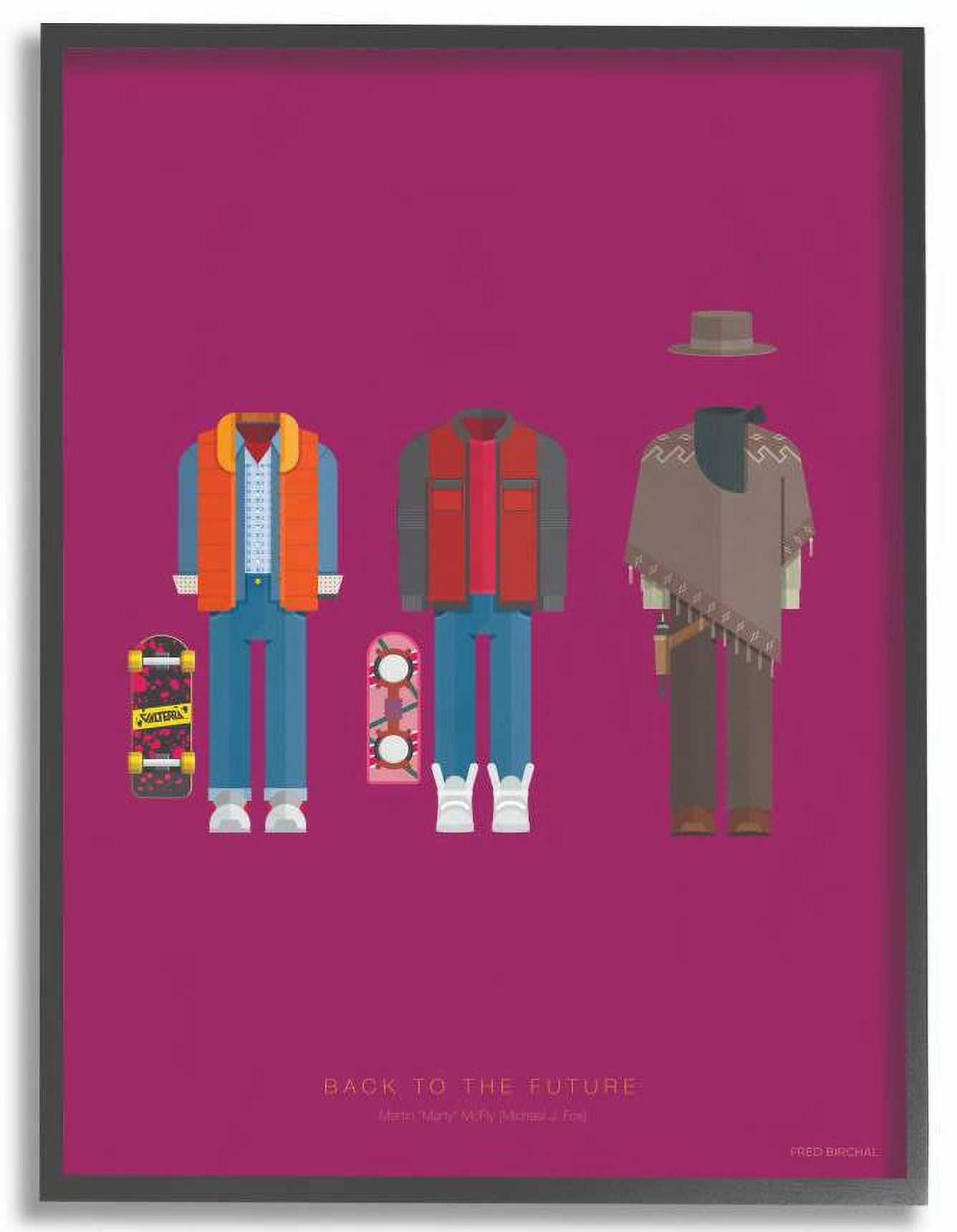 Stupell Industries Back To The Future Famous People Characters Fashion Design Framed Wall Art by Fred Birchal