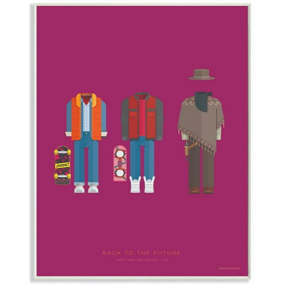 Stupell Industries Back To The Future Famous People Characters Fashion Design Wall Plaque by Fred Birchal