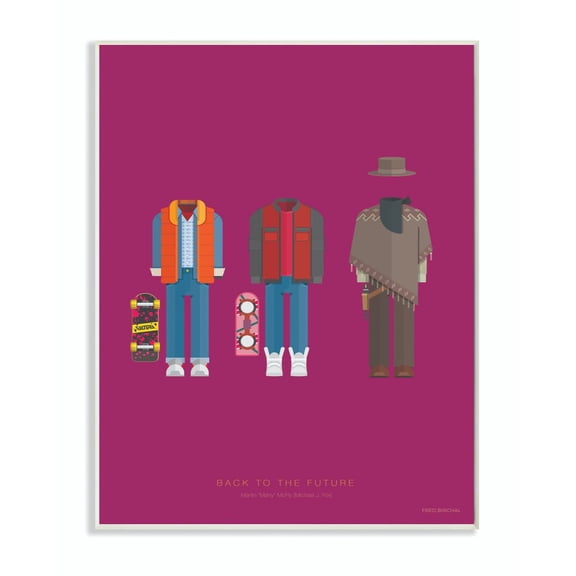 Stupell Industries Back To The Future Famous People Characters Fashion Design Wall Plaque by Fred Birchal