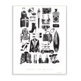 thumbnail image 1 of Stupell Industries Back to Black Quote Glam Fashion Mood Board Wall Plaque, 13 x 19, Design by Mercedes Lopez Charro, 1 of 6