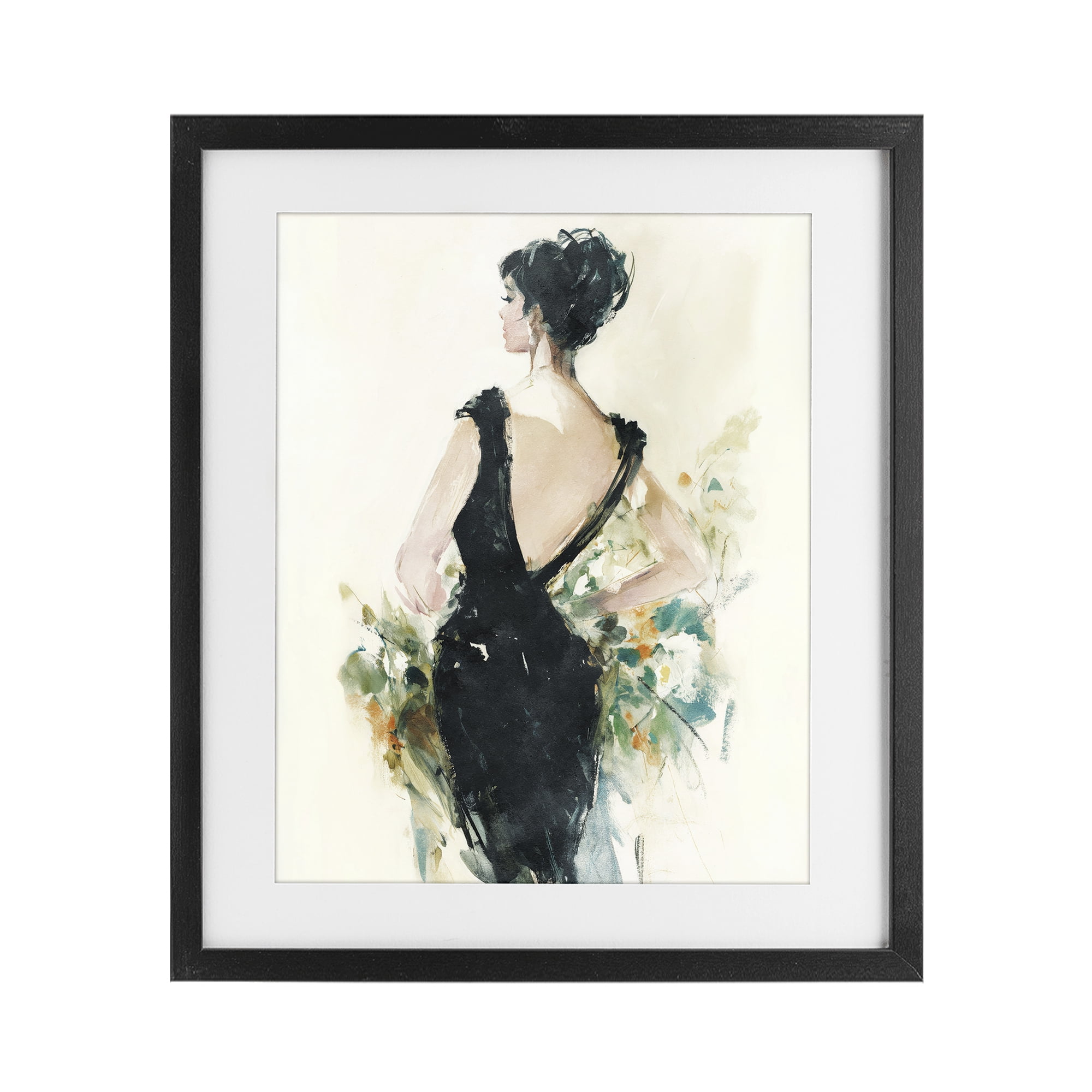 Stupell Industries Backless Reverie Gown Black Framed Print Under Glass, design by Svetlana Aleynikova
