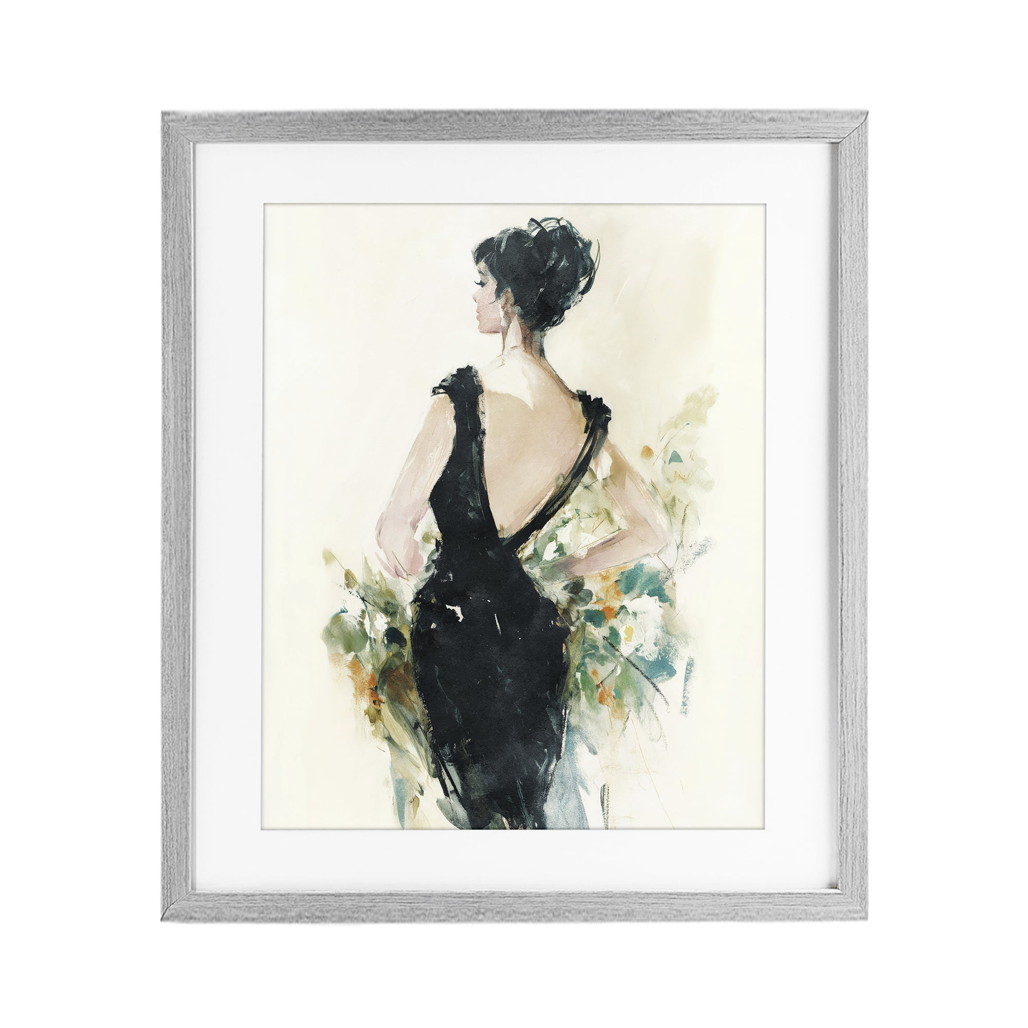 Stupell Industries Backless Reverie Gown Gray Framed Print Under Glass, design by Svetlana Aleynikova