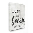 thumbnail image 1 of Stupell Industries Bacon My Heart Funny Word Kitchen Dining Room Wood Textured Design Canvas Wall Art by Daphne Polselli, 1 of 3