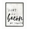 thumbnail image 1 of Stupell Industries Bacon My Heart Funny Word Kitchen Dining Room Wood Textured Design Framed Giclee Texturized Art by Daphne Polselli, 1 of 3