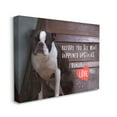 thumbnail image 1 of Stupell Industries Bad Dog Apology Family Pet Humor Boston Terrier Canvas Wall Art Design by Ziwei Li, 30" x 40", 1 of 4