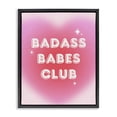 thumbnail image 1 of Stupell Industries Bad*ss Babes Club Text & Numbers Painting Black Floater Framed Canvas Art Print Wall Art, 17 x 21, 1 of 10